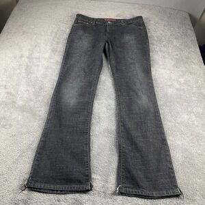 Levis 518 Superlow Stretch Boot‎ Cut Jeans Womens 13L JR Gray Mid Rise VTG